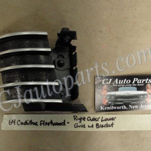 OEM 1964 Cadillac Deville Eldorado Fleetwood RIGHT LOWER OUTER GRILL GRILLE & MOUNTING BRACKET #1482045